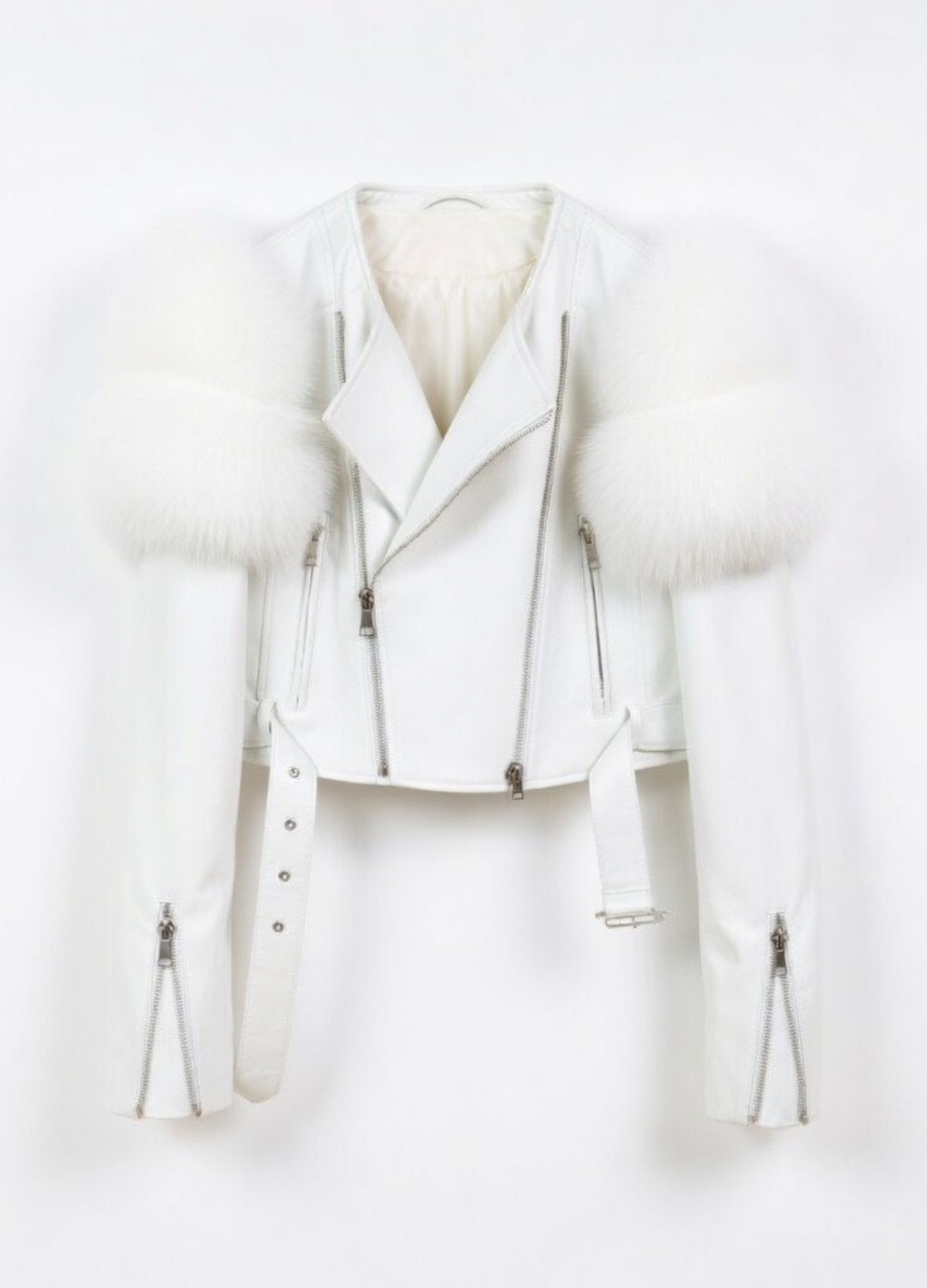 Alternative view of Usnjena jakna z dodanim krznom- Luxe