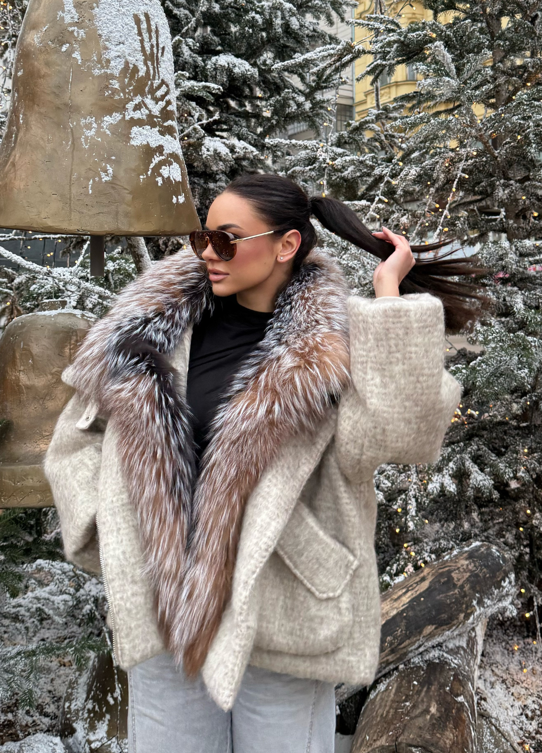 Bunda z dodanim krznom - Downtown