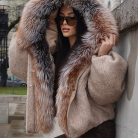 Bunda z krznom - DownTown Hooded